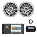 Enrock Marine JBL Wake Series R4500 Marine USB Bluetooth Radio Receiver with Speakers Gray