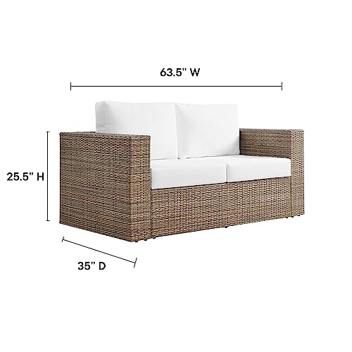Modway Convene Love Seat Cappuccino White