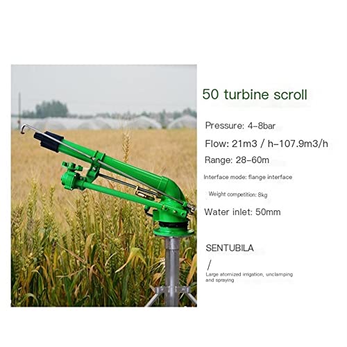 GUSTYT 360 Degree Adjustable Irrigation Sprinkler Watering Nozzle Yellow Electroplating Silver