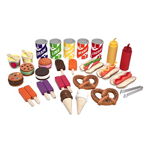 Melissa & Doug Snacks & Sweets Food Cart Pretend Play Toy Multicolor
