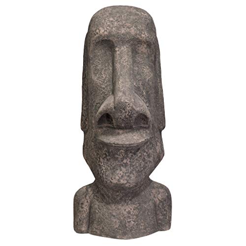 Design Toscano Easter Island Ahu Akivi Moai Monolith Garden Statue Extra Extra Large 48 Inch Grey Stone