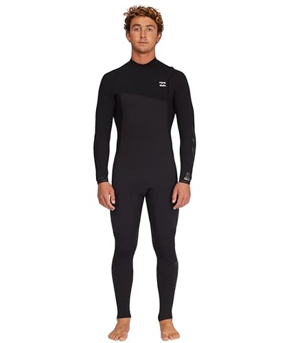 Billabong Mens 3/2mm Revolution Natural Zipperless Fullsuit Wetsuit Black Large