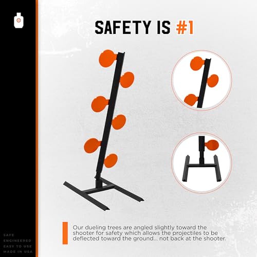 Mr Target AR500 Dueling Tree Reactive Shooting Target Orange