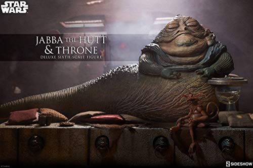 Sideshow Star Wars Jabba The Hutt Throne Deluxe 1/6 Scale Figure Olive Green