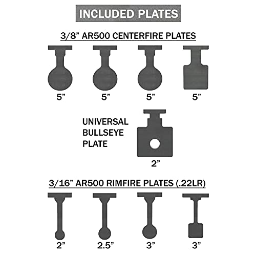 Challenge Targets AR500 Steel Shooting Target Plate Rack Auto Reset Commercial Grade
