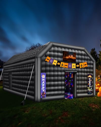 VEVOR Inflatable Nightclub Party Tent with Disco Lights, 26.2 x 19.7 x 13.1 Ft, Black