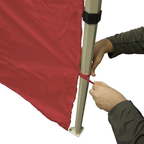 Vispronet 10x20 Steel Canopy Tent Kit with Large Window Wall and Stake Kit Red