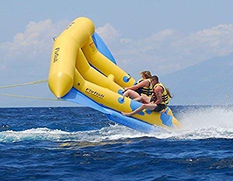 Foammaker Inflatable Flying Fish Fishing Boat Yellow/Blue