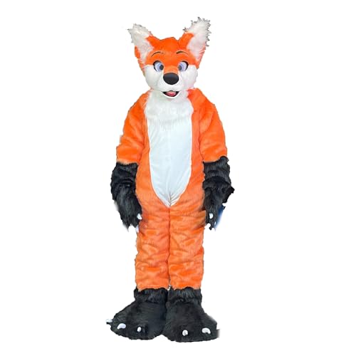 FurryMascot Orange Fox Fursuit Kigurumi Costume Beige