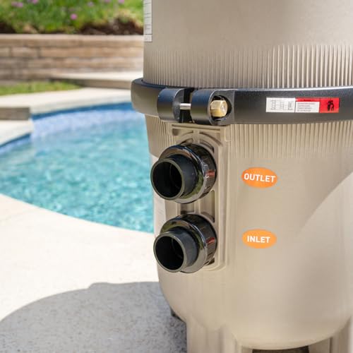 XtremepowerUS DE Pool Filter 60 Sq Ft 120 GPM for In-Ground Pool & Spa