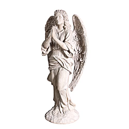 Design Toscano Grand Basilica Praying Angel Garden Statue Antique Stone