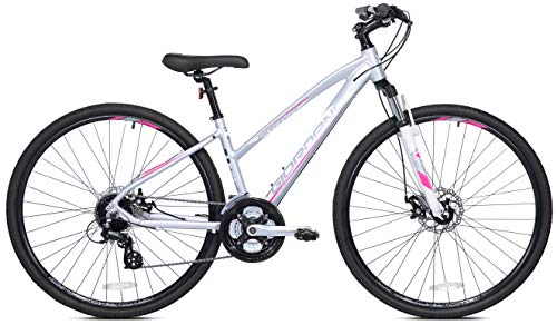 Giordano Women's Brava Hybrid Comfort Bike Silver