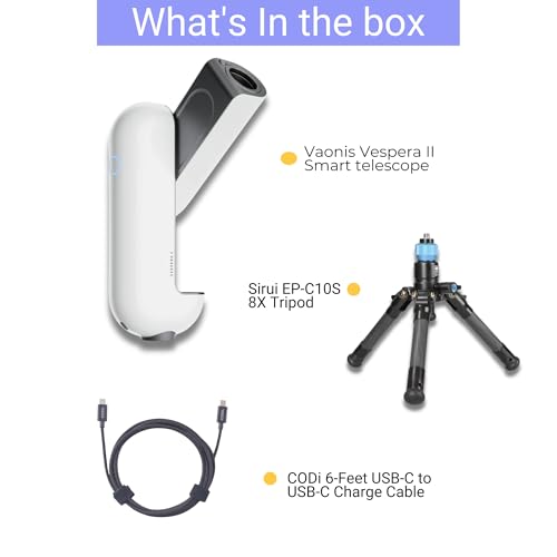 Vaonis Vespera II Smart Telescope Ultra-Light Bundle with Tripod & Cable