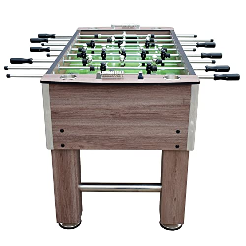 Hathaway Driftwood 56-in Premium Competition Foosball Table Driftwood/Green