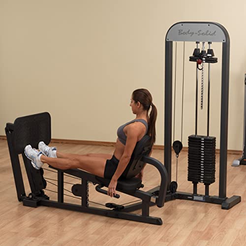 Body-Solid Leg Press Machine 210-Pound Stack Home Gym Black
