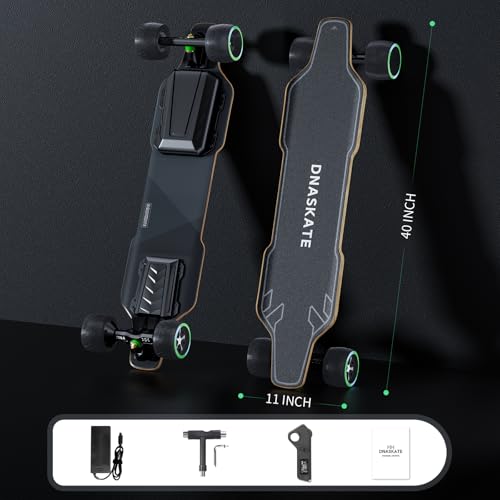 DNASKATE V4 Electric Skateboard with Remote 28 Mph 22 Miles Range 800W Hub-Motor