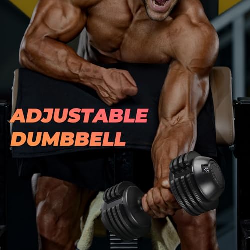Roinoim 5-in-1 Adjustable Dumbbells Set 52LB Pair