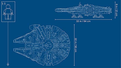 LEGO Star Wars Ultimate Millennium Falcon 75192 Expert Building Set Multicolor