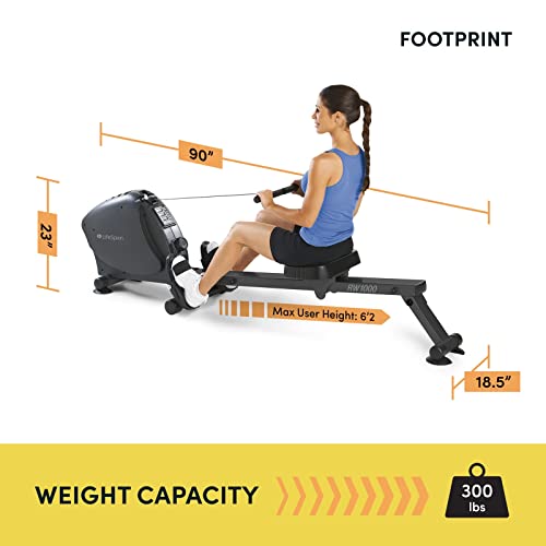 LifeSpan Fitness Indoor Rowing Machine Black Gray