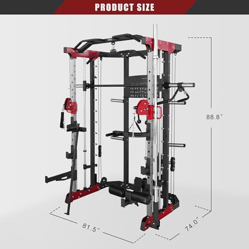 Fitness Dreamer Leg Developer Home Gym Smith Linear Bearing Cage Weight Lifting Machine Red