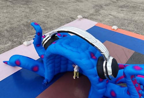 YBZCHLM Inflatable Octopus DJ Stage Booth Blue 26Ft