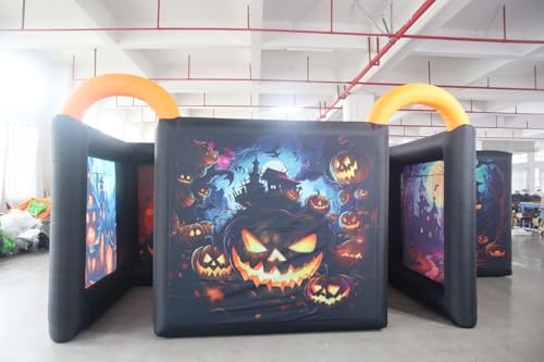 Bookishbunny Large Inflatable Maze Labyrinth Haunted House Halloween Multi