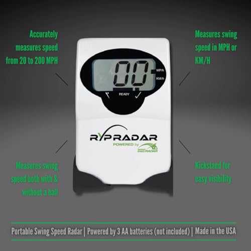 Rypstick Speed Training Aid & RypRadar 2.0 Golf Warmup Device Mens White 45" Pack