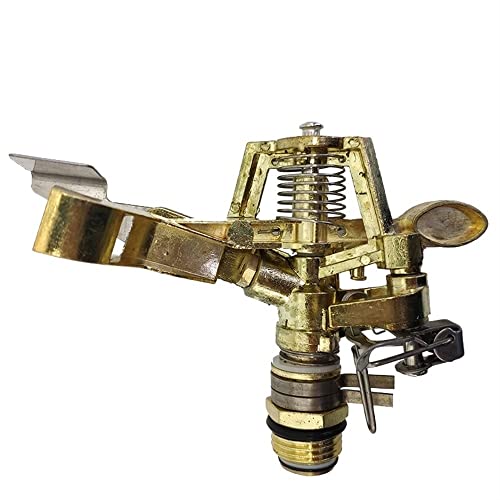 GUSTYT Automatic Rotation Lawn and Garden Sprinkler Metal Alloy Yellow