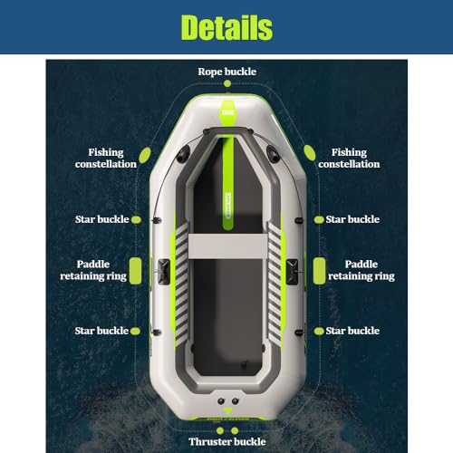 YUEWO Inflatable Boat for Adults Gray
