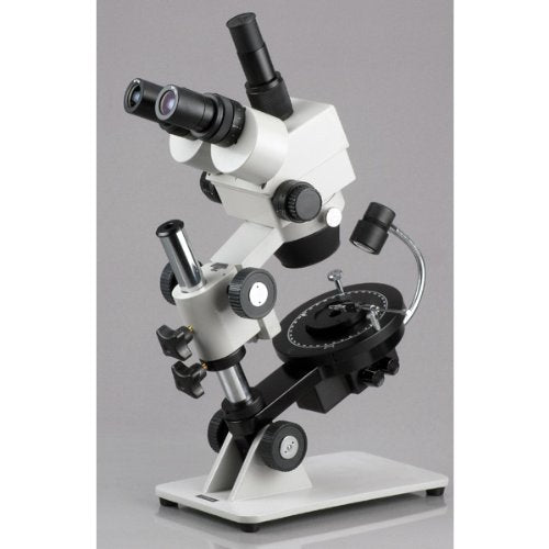 AmScope 3.5X-90X Jewel Gem Stereo Zoom Microscope with 1.3MP Camera