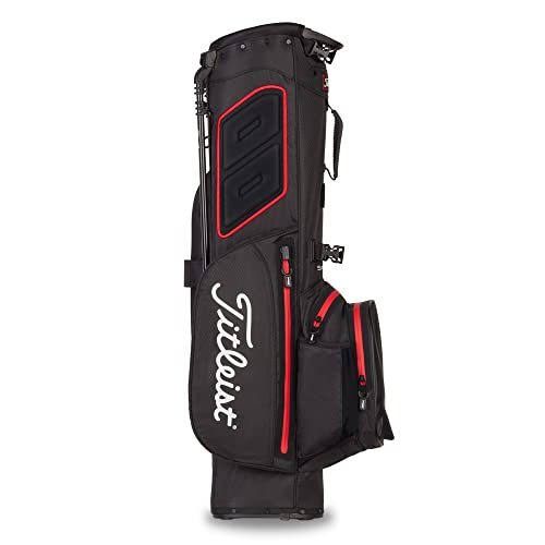 Titleist Players 4 StaDry Golf Bag Black/Black/Red