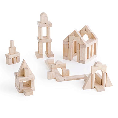 Guidecraft Unit Blocks Set E 218-Piece Wooden Educational Toy Natural