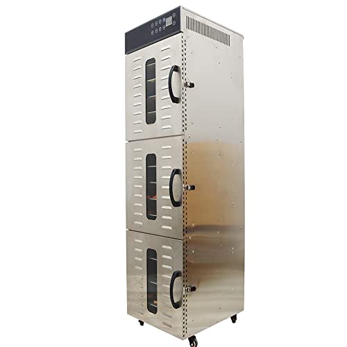 INTSUPERMAI 30 Layer Commercial Food Dehydrator Stainless Steel for Meat, Fruit, Vegetable, Pet Food 110V