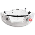 SIMBASHOPPING USA Whirlpool Corner Bathtub Hydrotherapy MIAMI 53.14" and Heater