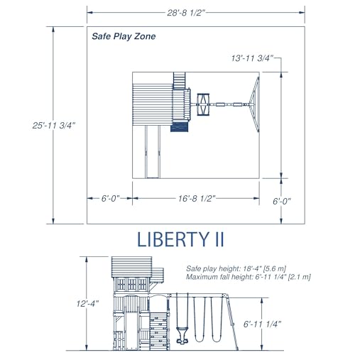 Backyard Discovery Liberty II Cedar Wood Playset Swing Set Brown