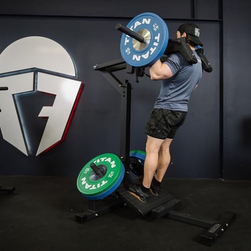 Titan Fitness 4-in-1 Squat & Leg Press Machine Black