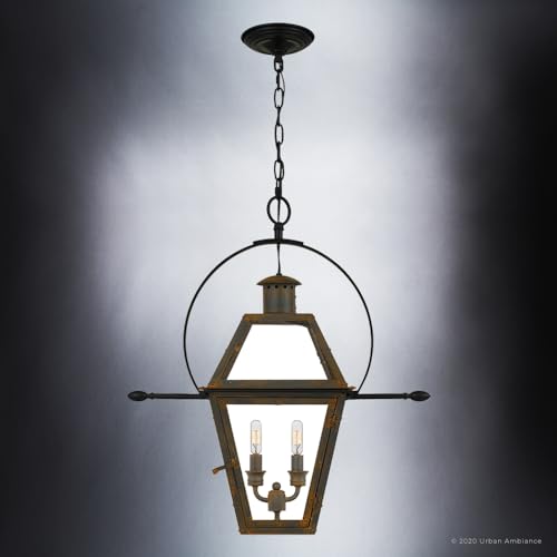 Urban Ambiance Luxury Historic Outdoor Pendant Light Bronze 23.5"H x 21.25"W