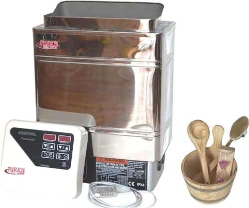 TURKU 6KW 240V Stainless Steel Sauna Stove with External Digital Controller