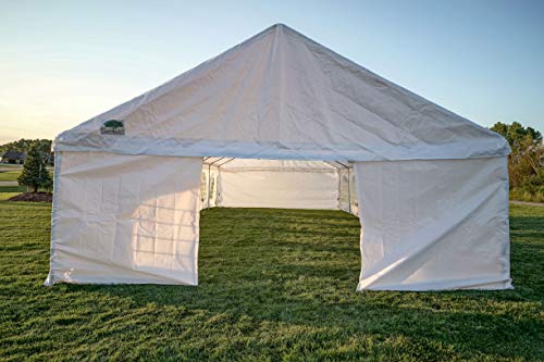 Shade Tree Tents & Carports Heavy Duty 20' x 40' Event Tent Canopy with Sidewalls White