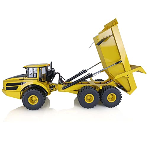 TOUCAN RC HOBBY 1/14 6X6 Metal Hydraulic RC Articulated Dumper Truck Yellow