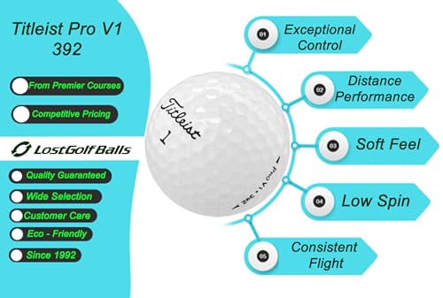 LostGolfBalls.com Titleist Pro V1 Golf Balls Good Condition AAA Quality Recycled White