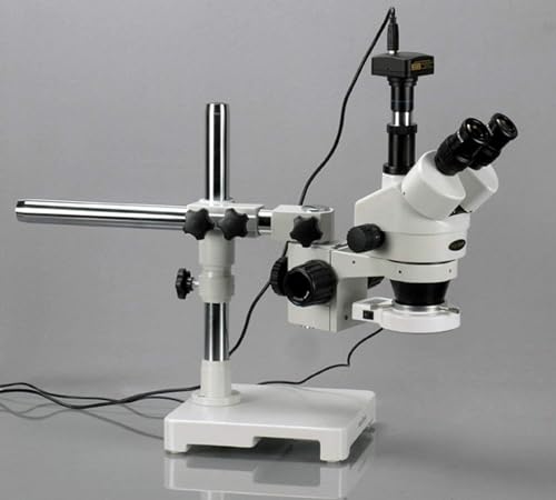 AmScope Digital Trinocular Stereo Zoom Microscope 7X-90X Magnification Clear