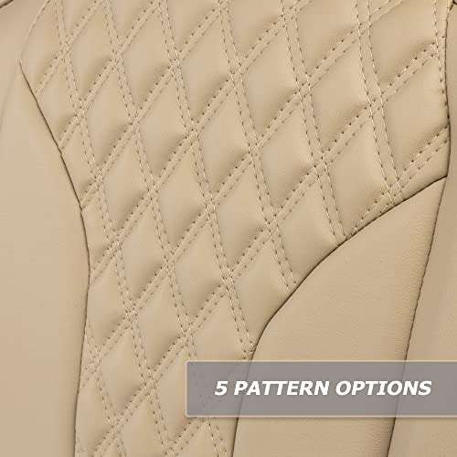 MODZ® FS2 Custom Golf Cart Front Seat for EZGO TXT - [1995-Up] - Khaki Base - Double Diamond Pattern