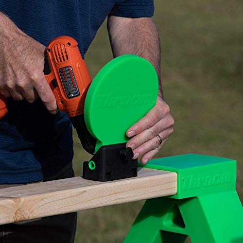 THROOM Reactive Self-Healing Shooting Targets Bundle with 2x4 Stand Brackets and Splatter Stickers Green