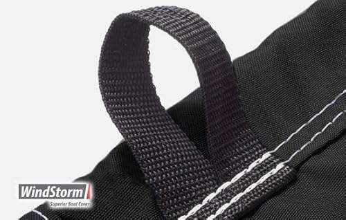 Eevelle Windstorm Bass Boat Cover Waterproof Marine Grade Polyester Black