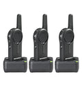 Motorola Solutions 3 Pack DLR1020 Two Way Radio Walkie Talkies Black