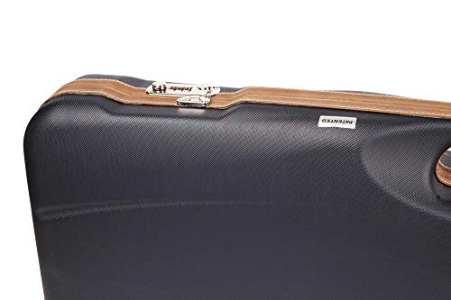 Negrini OU Deluxe High Rib Skeet Shotgun Case with Tube Set Navy/Tobacco Leather/Navy