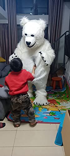 FurryMascot White Bear Husky Dog Fursuit Costume