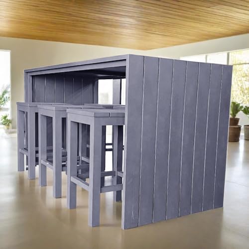 Grill King Niagra 7-Piece Outdoor Bar Set Aluminium Charcoal