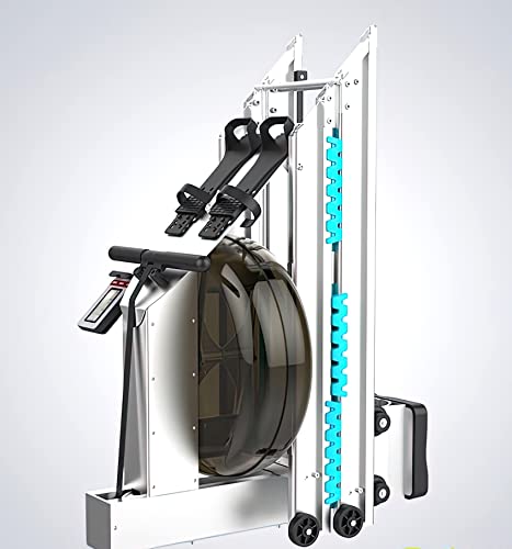 MiM USA Commercial Water Rowing Machine Silver